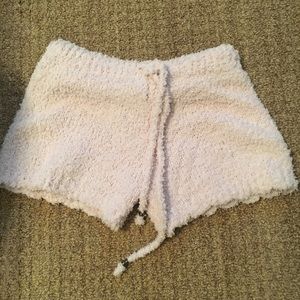 Fleece pajama shorts